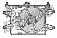 Вентилятор радиатора DENSO для FIAT DOBLO Cargo (223_) 1.4 2005-, код двигателя 350A1.000, V см3 1368, кВт 57, л.с. 77, бензин, Denso DER09083